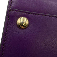 将图像加载到图库查看器中，Ferragamo Gancini Juliet Handbag Purple/Red 21D658 Leather
