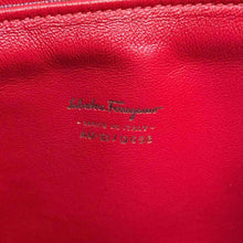 将图像加载到图库查看器中，Ferragamo Gancini Juliet Handbag Purple/Red21D658 Leather
