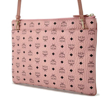 将图像加载到图库查看器中，MCM 2WAYClutch Bag Pink Leather
