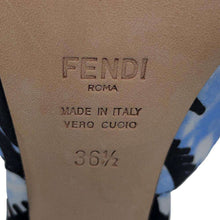 将图像加载到图库查看器中，FENDI Joshua Vidas Collaboration California Sky Sandals Blue Cotton Size 36 1/2
