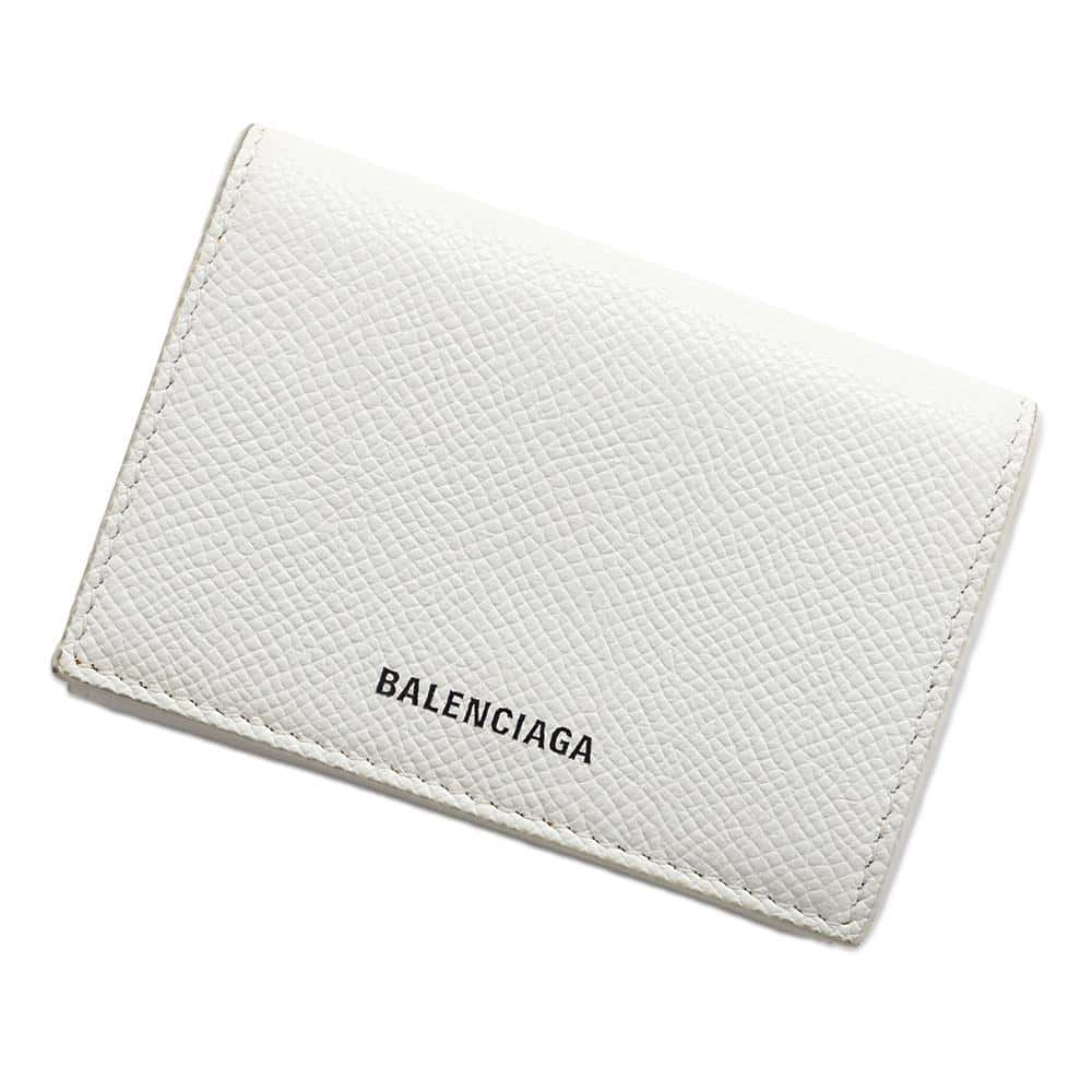 BALENCIAGA Compact wallet White558208 Leather