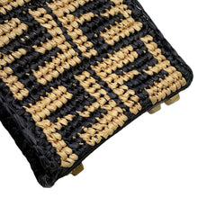 Load image into Gallery viewer, FENDI Sunshine shopper Black 8BS051 Raffia Leather
