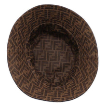 Load image into Gallery viewer, FENDI Zucca reversible bucket hat Size M Brown/Blue FXQ200 Polyester65% Cotton35%
