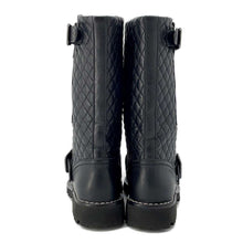 Load image into Gallery viewer, CHANEL CC Logo Engineer Boots Black Leather Size 34
