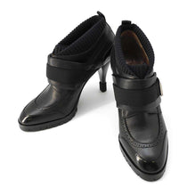 Load image into Gallery viewer, HERMES Derby Spicy Booties Black Leather Size 36H
