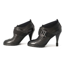 Load image into Gallery viewer, HERMES Derby Spicy Booties Black Leather Size 36H
