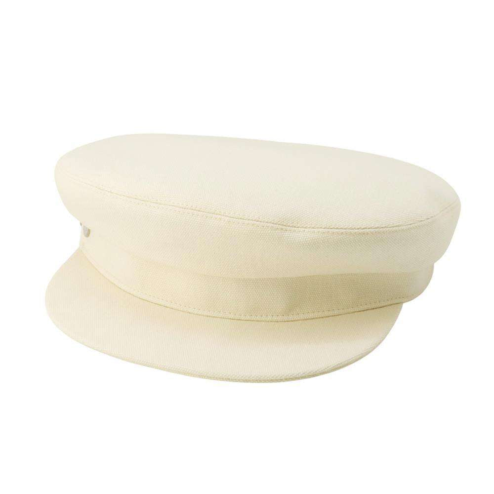 HERMES Vauban Cap Size 58 Ivory Cotton