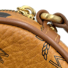 将图像加载到图库查看器中，MCM Round Shoulder Bag Brown Leather
