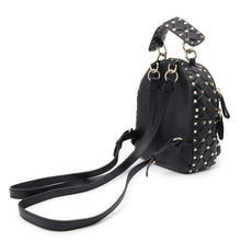 将图像加载到图库查看器中，Valentino Garavani VLTN Rock Studded Backpack Black Leather
