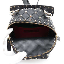 将图像加载到图库查看器中，Valentino Garavani VLTN Rock Studded Backpack Black Leather
