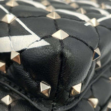 将图像加载到图库查看器中，Valentino Garavani VLTN Rock Studded Backpack Black Leather
