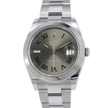 将图像加载到图库查看器中，ROLEX Datejust W41mm Stainless Steel Slate Dial 126300
