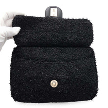 Load image into Gallery viewer, CHANEL Tweed 2WAY Shoulder Bag Black Tweed
