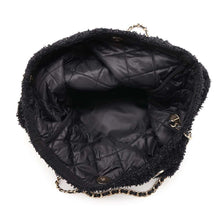 Load image into Gallery viewer, CHANEL Tweed 2WAY Shoulder Bag Black Tweed
