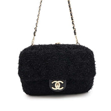 Load image into Gallery viewer, CHANEL Tweed 2WAY Shoulder Bag Black Tweed
