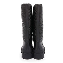 Load image into Gallery viewer, HERMES Fuji Exlibris Boots Black Calf Leather Rubber Size 37
