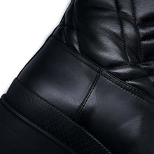 Load image into Gallery viewer, HERMES Fuji Exlibris Boots Black Calf Leather Rubber Size 37
