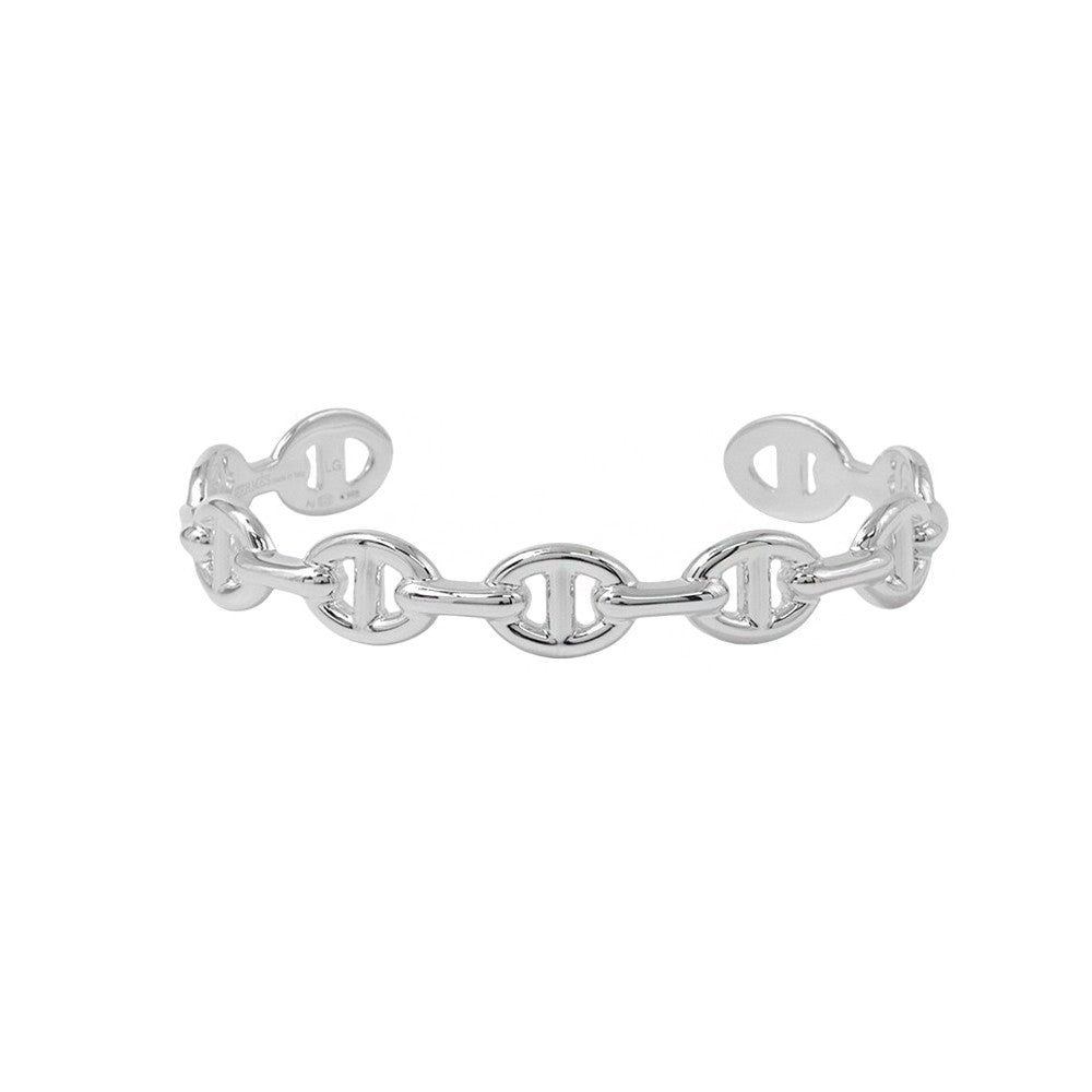 HERMES Chaine d'Ancre Bangle Size LG Silver SV925