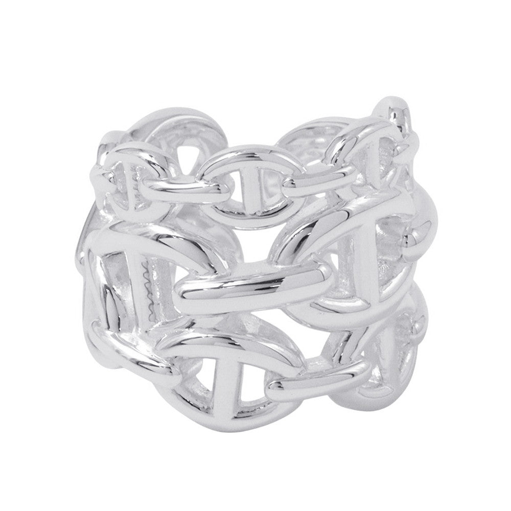 HERMES Chaine d'Ancre Anchene Ring Size GM/50 SV925