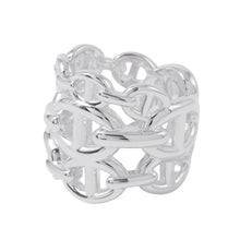 将图像加载到图库查看器中，HERMES Chaine d&#39;Ancre Anchene Ring Size GM/50 SV925
