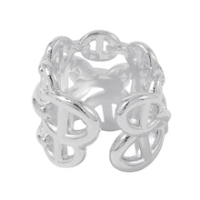 将图像加载到图库查看器中，HERMES Chaine d&#39;Ancre Anchene Ring Size GM/50 SV925
