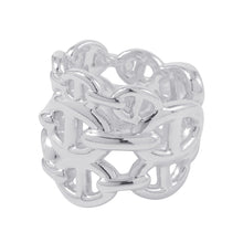将图像加载到图库查看器中，HERMES Chaine d&#39;Ancre Anchene Ring Size GM/51 SV925
