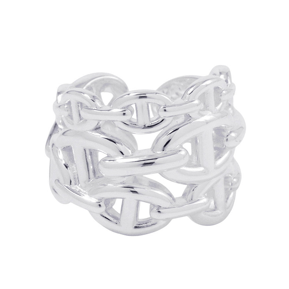 HERMES Chaine d'Ancre Anchene Ring Size GM/58 SV925