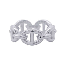 将图像加载到图库查看器中，HERMES Chaine d'Ancre Anchene Ring Size PM/50 SV925
