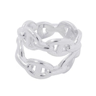HERMES Chaine d'Ancre Double Row Ring Size 48 SV925
