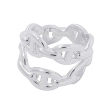 将图像加载到图库查看器中，HERMES Chaine d'Ancre Double Row Ring Size 48 SV925
