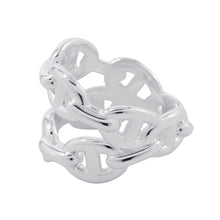 将图像加载到图库查看器中，HERMES Chaine d'Ancre Double Row Ring Size 52 SV925
