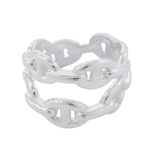 Load image into Gallery viewer, HERMES Chaine d'Ancre Double Row Ring Size 54 SV925
