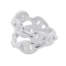 将图像加载到图库查看器中，HERMES Chaine d'Ancre Double Row Ring Size 54 SV925

