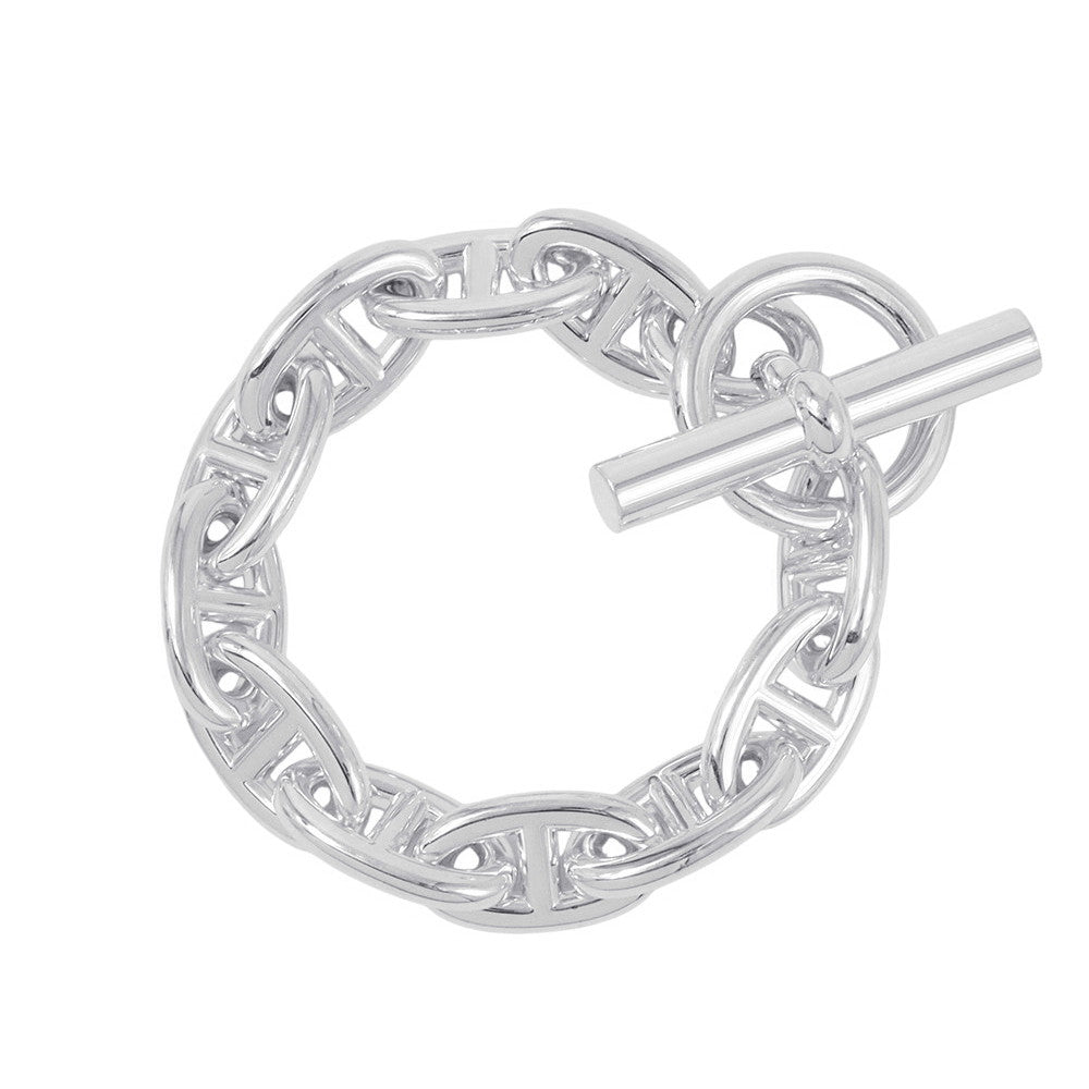 HERMES Chaine d'Ancre Bracelet 11 frames Size GM SV925