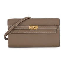 Load image into Gallery viewer, HERMES Kelly wallet long to go Etoupe Epsom
