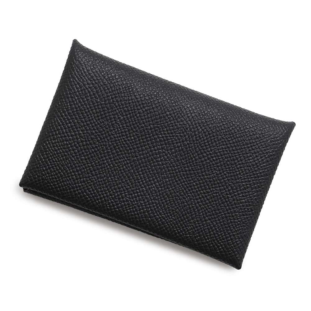 HERMES Calvi Black Epsom