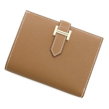 将图像加载到图库查看器中，HERMES Bean compact Gold Epsom
