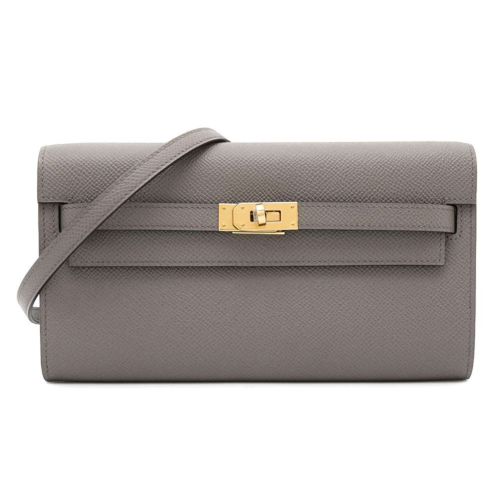 HERMES Kelly to go Etain Epsom