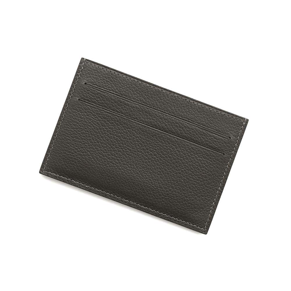 HERMES Citizen Twill Card Case Vert Bronze Evercolor