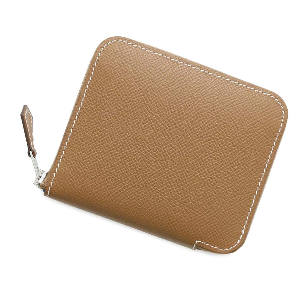 HERMES Azap compact silk in Gold Epsom