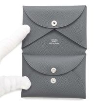 将图像加载到图库查看器中，HERMES Calvi Duo Ardoise Epsom
