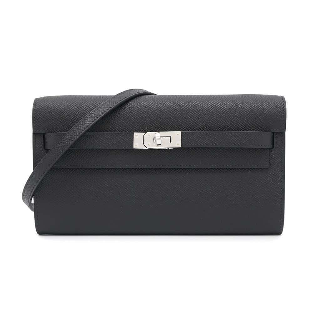 HERMES Kelly Long Togo Black Epsom