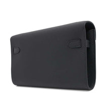 将图像加载到图库查看器中，HERMES Kelly Long Togo Black Epsom
