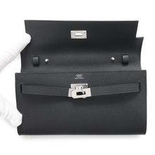 将图像加载到图库查看器中，HERMES Kelly Long Togo Black Epsom
