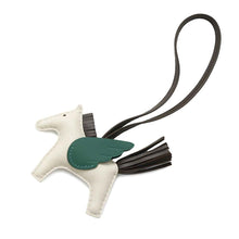 Load image into Gallery viewer, HERMES Rodeo Pegasus Craie/Chocolat/Vert Moyen Lambskin Swift Leather
