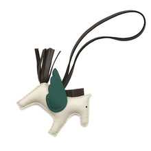 Load image into Gallery viewer, HERMES Rodeo Pegasus Craie/Chocolat/Vert Moyen Lambskin Swift Leather
