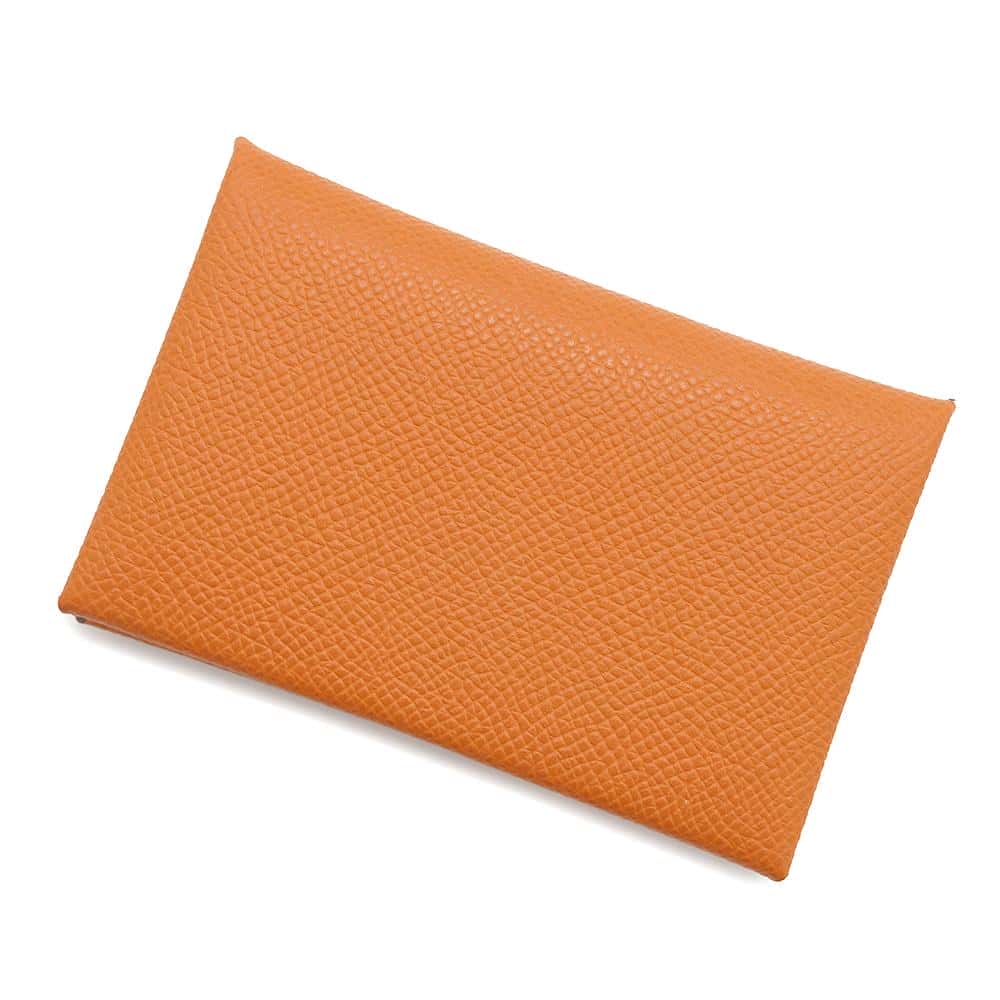 HERMES Calvi Orange Epsom
