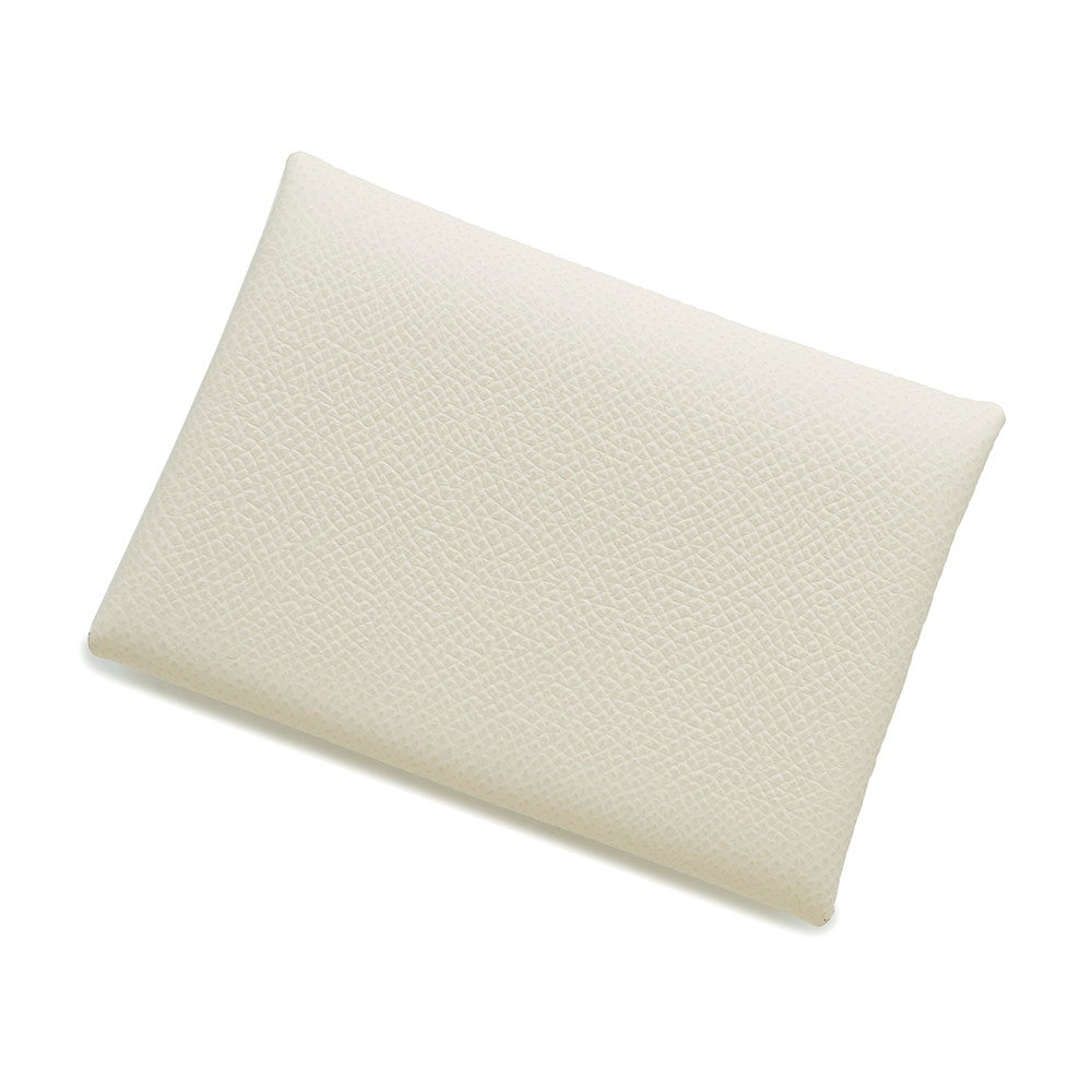 HERMES Calvi Duo Craie Epsom