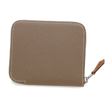 Load image into Gallery viewer, HERMES Azap compact silk in Etoupe Epsom
