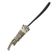 将图像加载到图库查看器中，HERMES Chouette Owl Bag Charm Nata/Beige Marfa/Black/Craie/Blanc Lambskin Epsom Swift Leather
